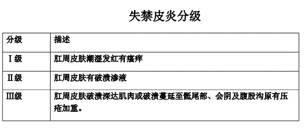 失禁皮炎分级标准